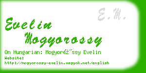 evelin mogyorossy business card